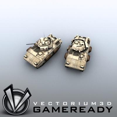 3D Model of Low poly Bradley M2A2 - 3D Render 5